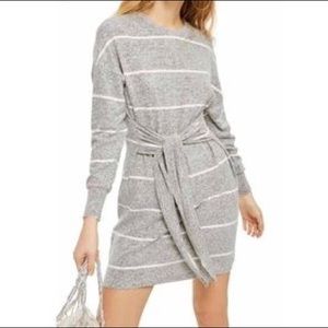 NWT Topshop Striped Tie Dress